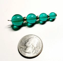 Tools4transformation Teal Andara Crystal With Gold Pendant (1 X 8-14mm)