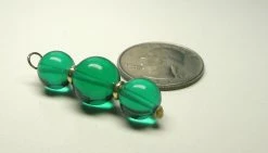 Tools4transformation Teal Andara Crystal With Gold Pendant (2 X 10mm & 1 X 12mm) Pendants