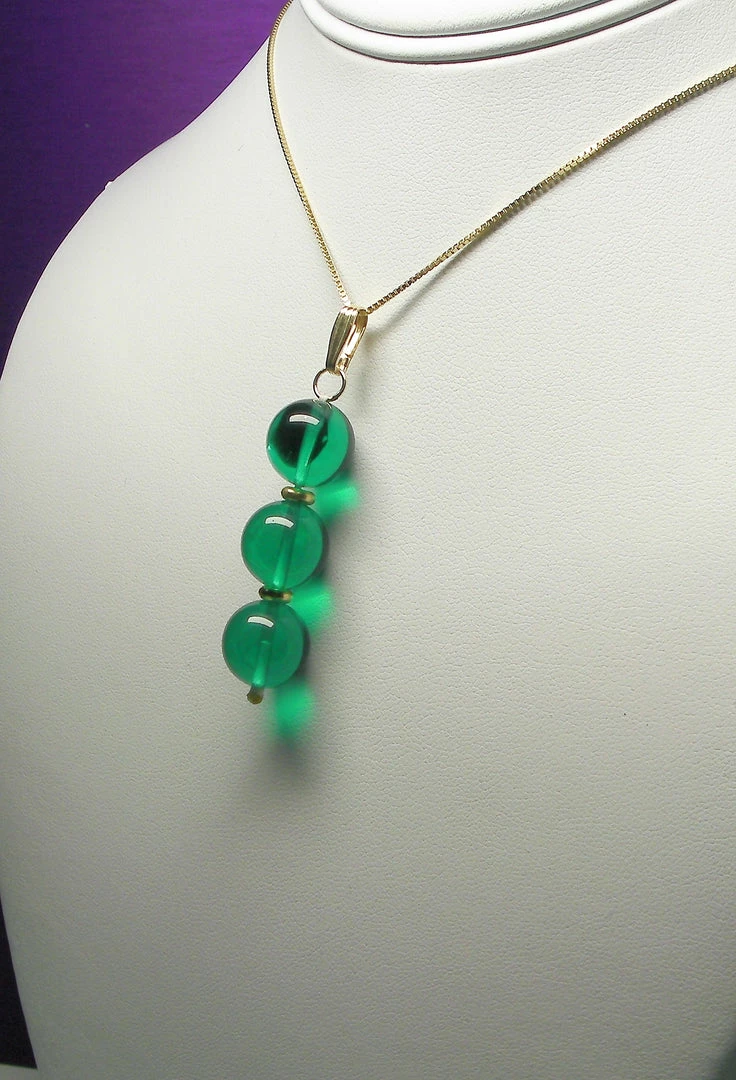 Tools4transformation Teal Andara Crystal With Gold Pendant (3 X 12mm)