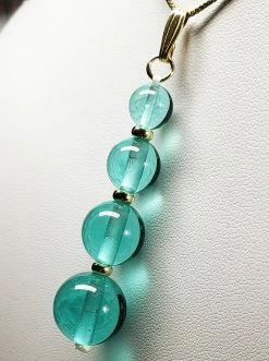 Tools4transformation Turquoise Andara Crystal With Gold Pendant (1 X 8-14mm) Pendants