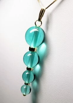 Tools4transformation Turquoise Andara Crystal With Gold Pendant (1 X 6-12mm) Pendants