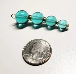 Tools4transformation Turquoise Andara Crystal With Gold Pendant (1 X 6-12mm) Pendants