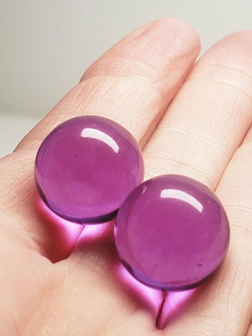 Tools4transformation Undrilled Spheres - Gems & Crystals Violet Andara Crystal Undrilled Spheres 16mm