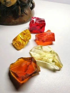 Tools4transformation Warm Bundle Traditional Andara Crystals - 5 Pieces 120g Traditional Rough Andara Crystals