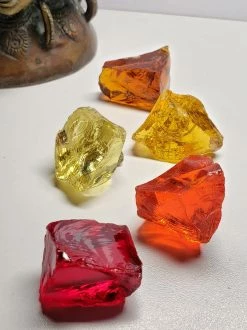 Tools4transformation Warm Bundle Traditional Andara Crystals - 5 Pieces 128g Traditional Rough Andara Crystals