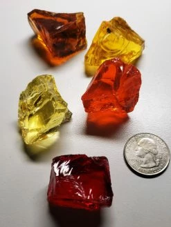 Tools4transformation Warm Bundle Traditional Andara Crystals - 5 Pieces 128g Traditional Rough Andara Crystals