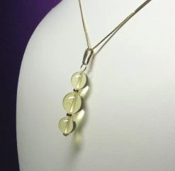 Tools4transformation Yellow Andara Crystal Pendant With Gold (2 X 10mm & 1 X 12mm)