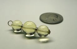 Tools4transformation Yellow Andara Crystal Pendant With Gold (2 X 10mm & 1 X 12mm)