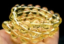 Tools4transformation Yellow Andara Crystal Necklace 10mm 26.5inch