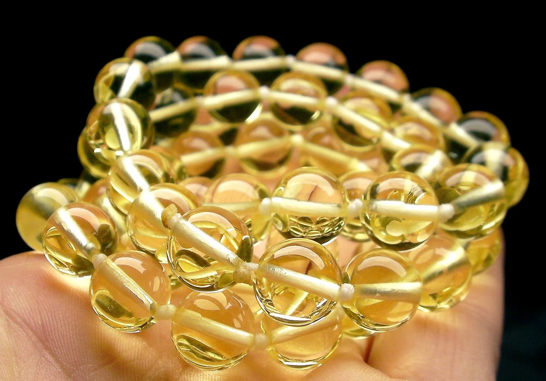 Tools4transformation Yellow Andara Crystal Necklace 10mm 26.5inch