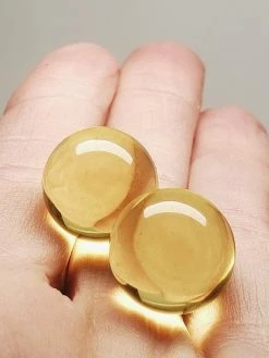 Tools4transformation Yellow Andara Crystal Undrilled Spheres 16mm