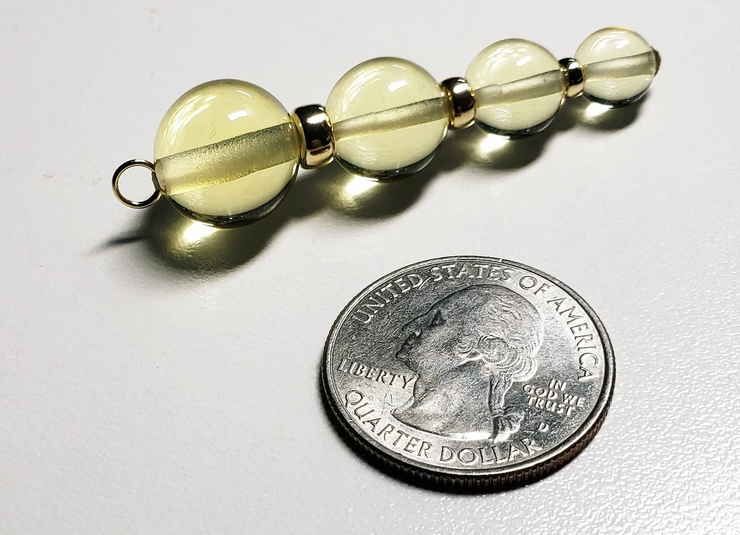 Tools4transformation Yellow Andara Crystal With Gold Pendant (1 X 6-12mm)