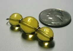 Tools4transformation Yellow - Golden Andara Crystal With Gold Pendant (2 X 10mm & 1 X 12mm)