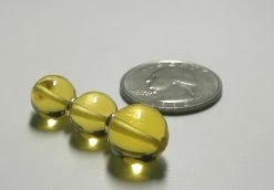 Tools4transformation Yellow - Golden Andara Crystal With Gold Pendant (2 X 10mm & 1 X 12mm) Pendants